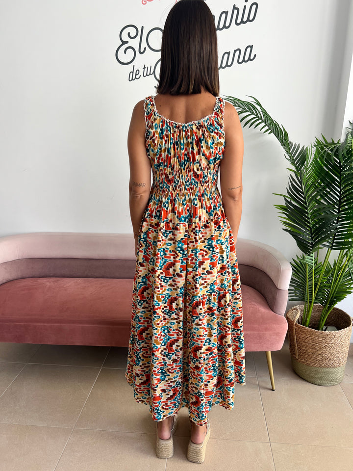 Vestido Silvia teja