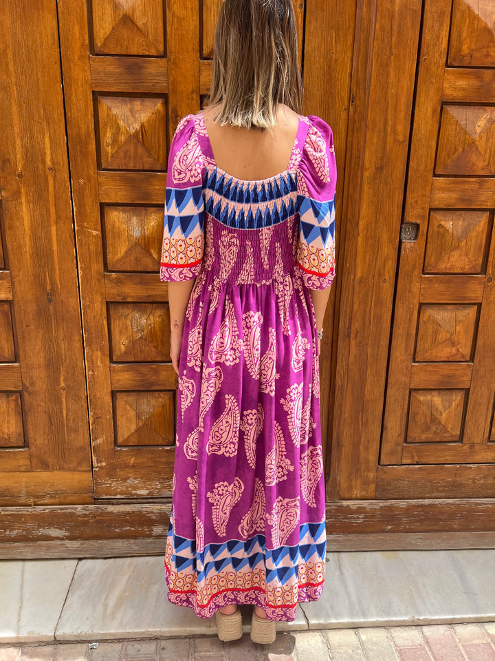 Vestido Megan buganvilla