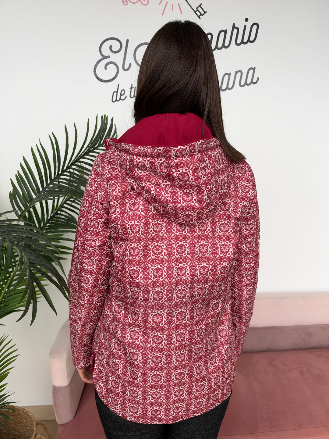 Chaqueta Reversible Úrsula rojo