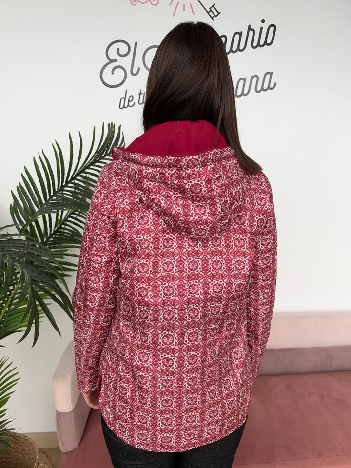Chaqueta Reversible Úrsula rojo