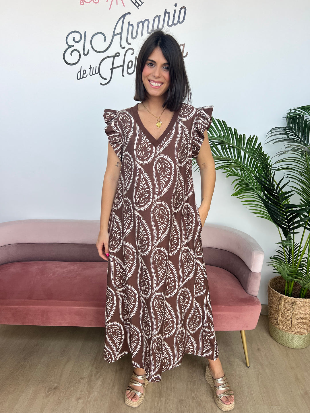 Vestido Débora marrón