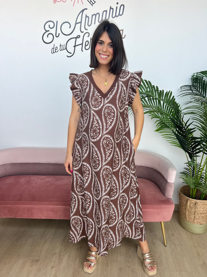 Vestido Débora marrón