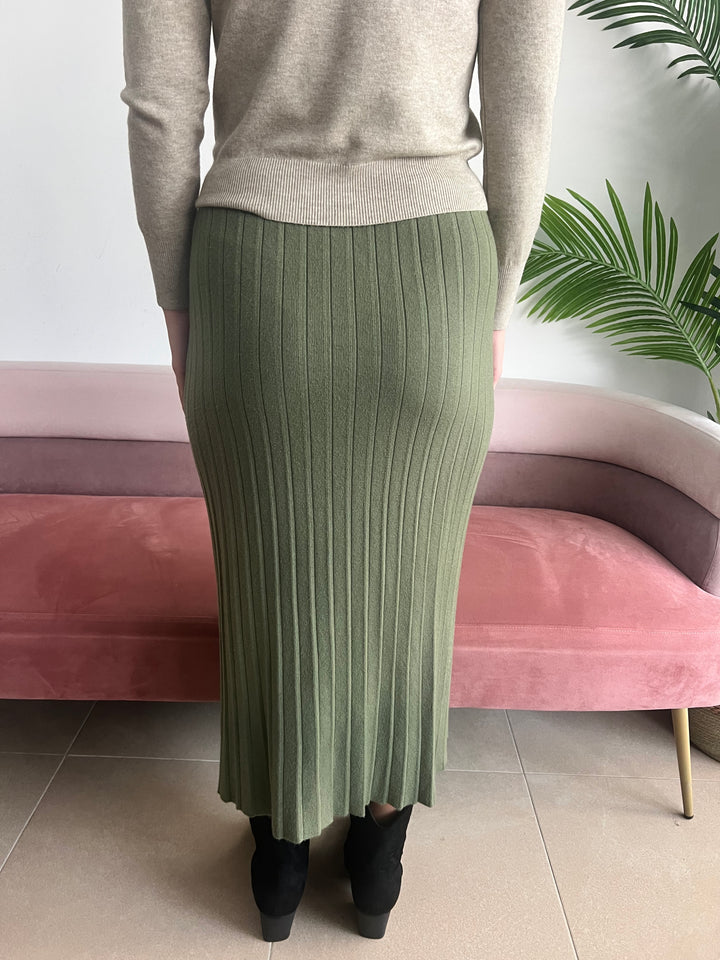 Falda Elisa verde militar