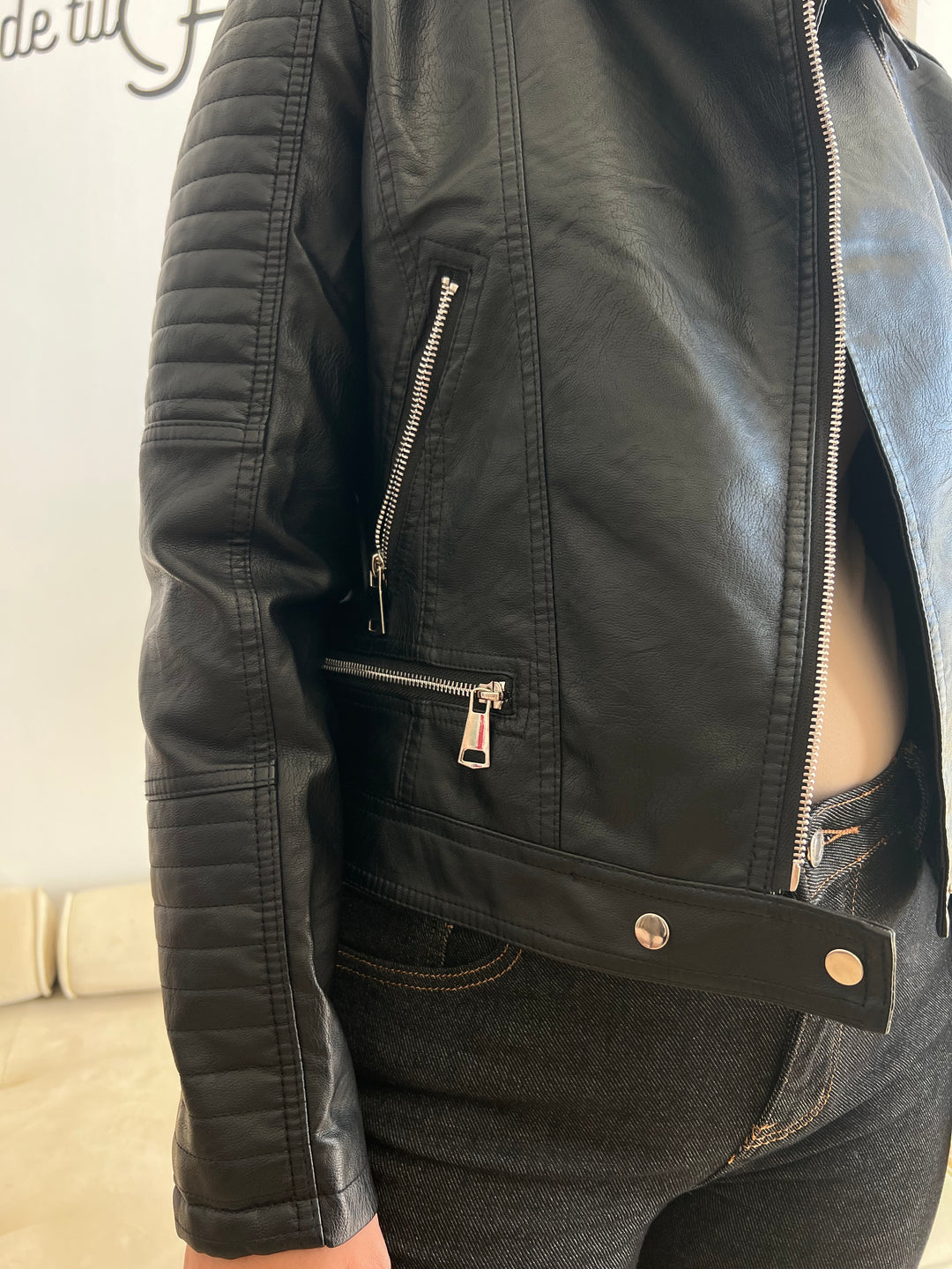 Chaqueta Biker negro