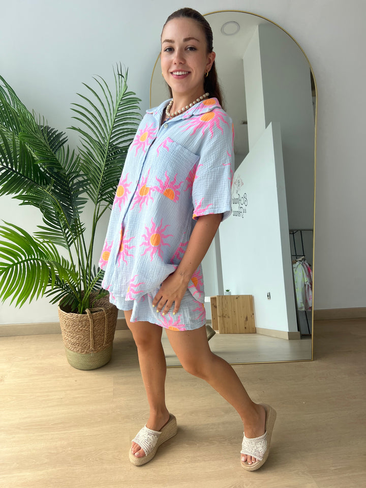 Conjunto Soles celeste