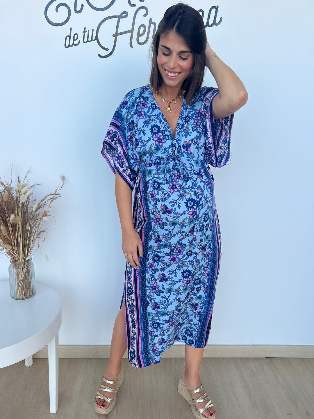 Vestido Erika azul marino