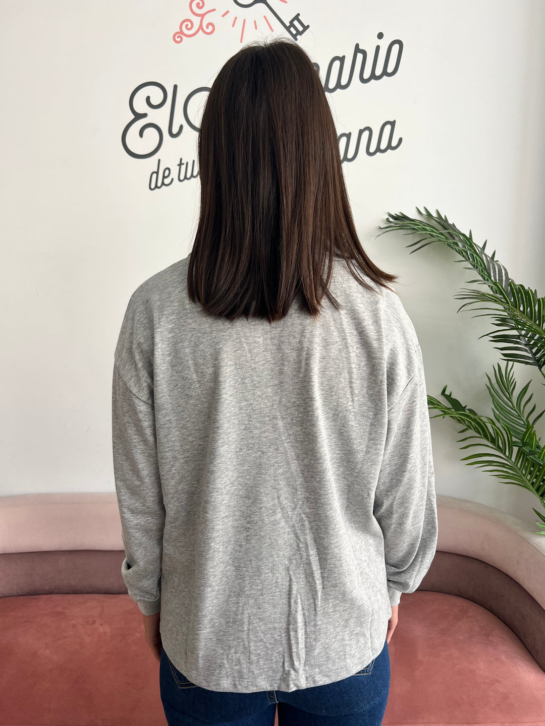 Sudadera Long Road gris