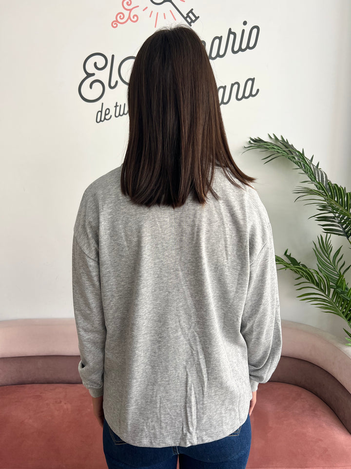 Sudadera Long Road gris