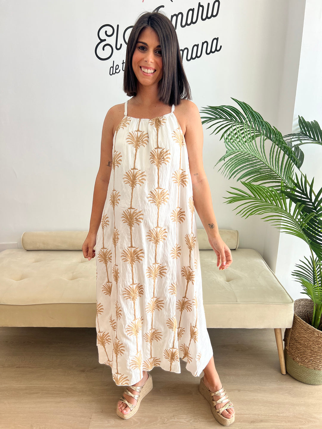 Vestido Alba beige