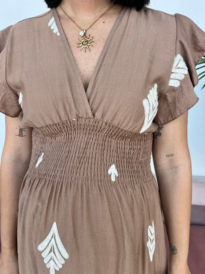 Vestido Iratxe camel