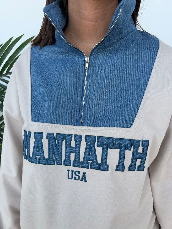 Sudadera Manhattah beige