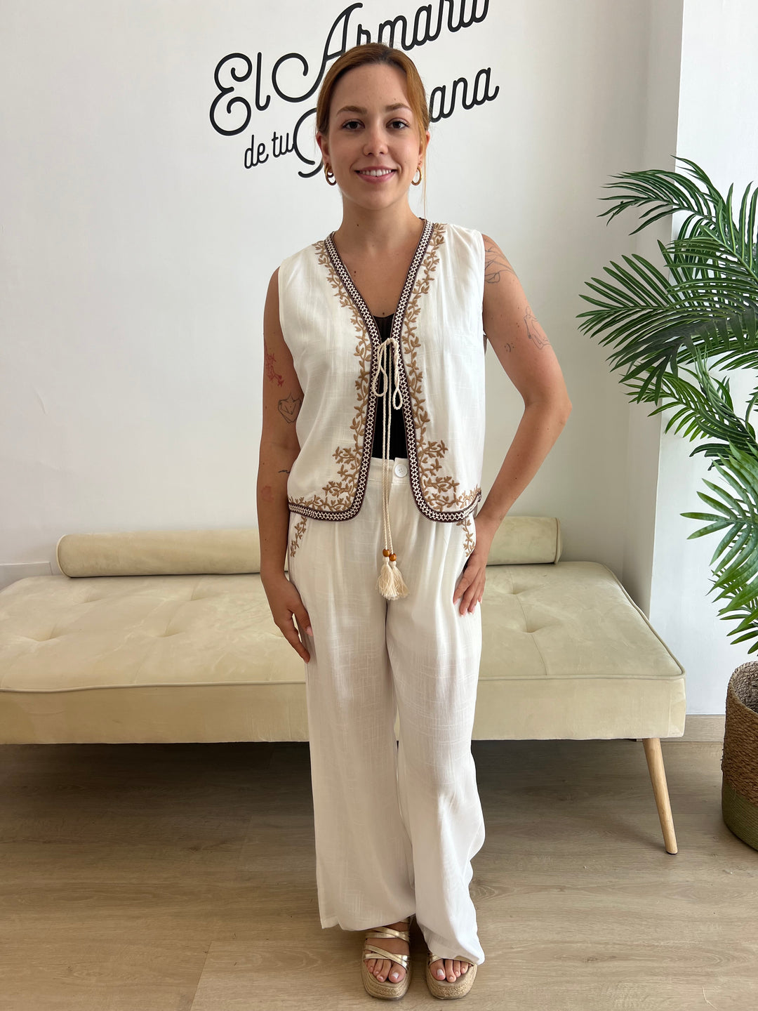 Conjunto Michell blanco roto