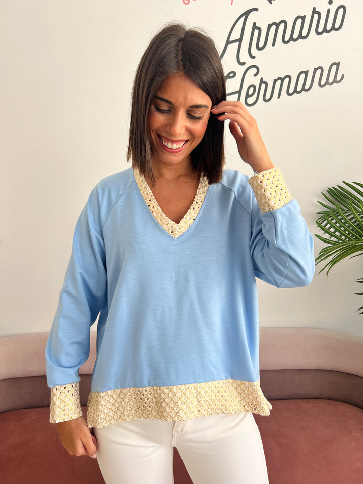 Sudadera Karol celeste