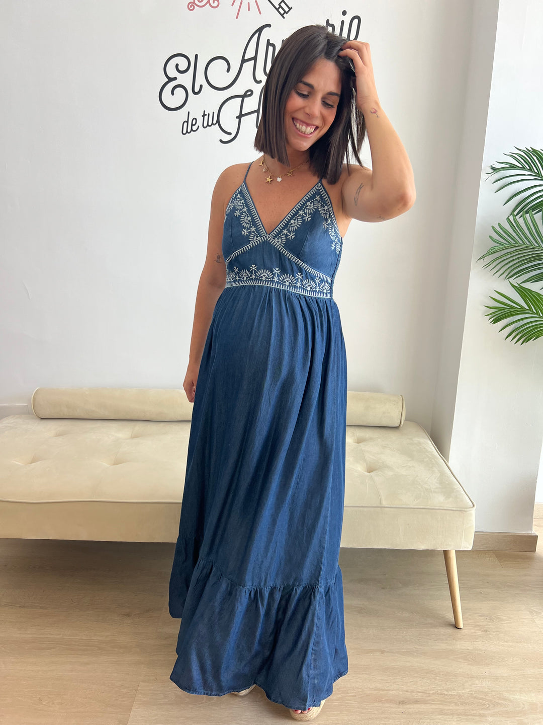Vestido Adela denim oscuro