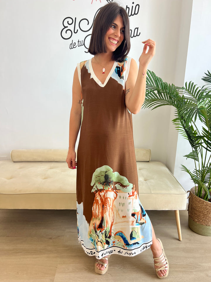 Vestido Maribel marrón