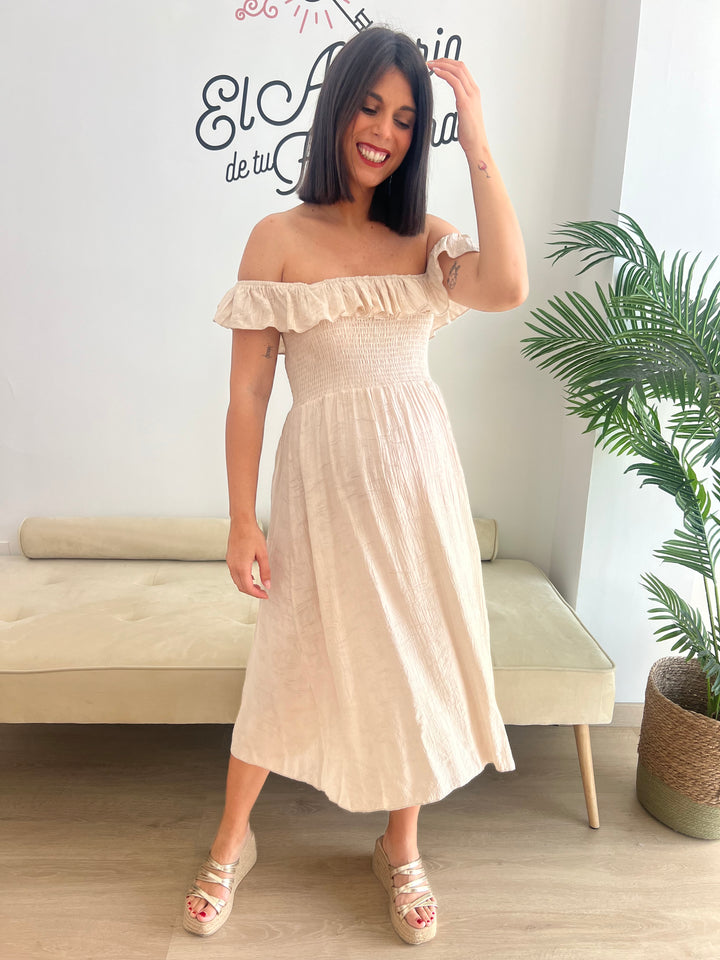 Vestido Leila beige