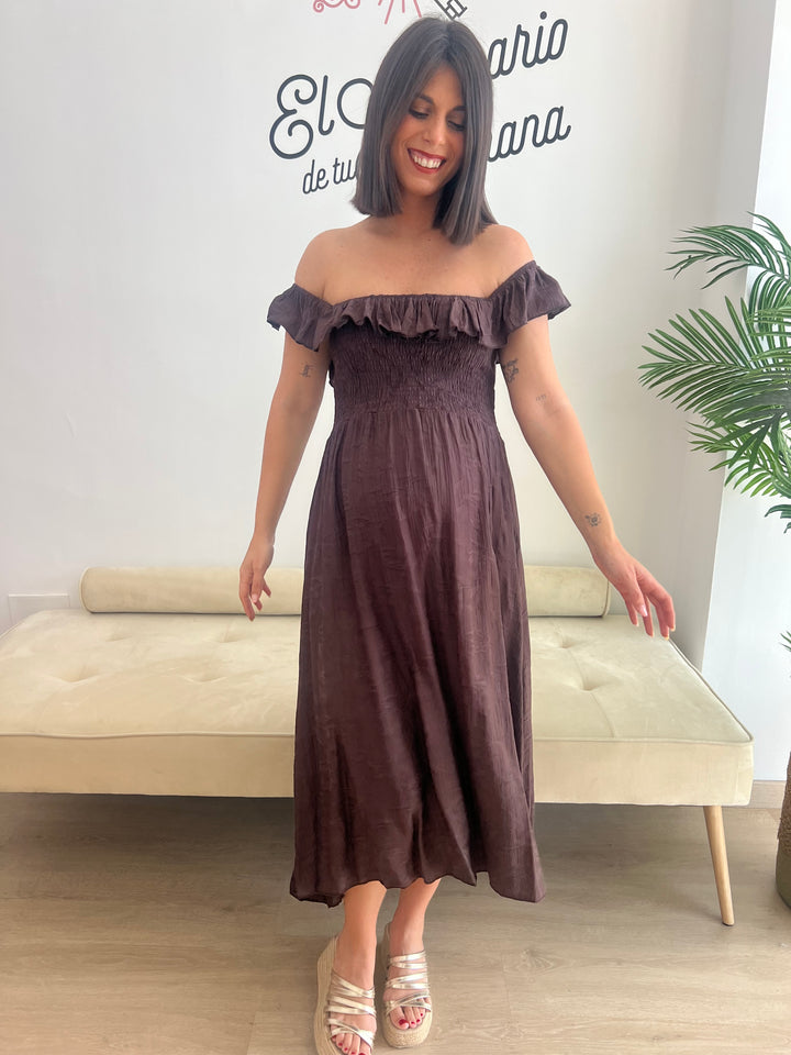 Vestido Leila marrón