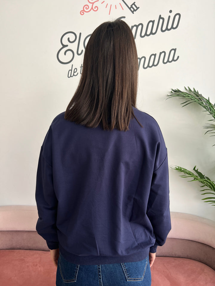 Sudadera Staycool azul marino