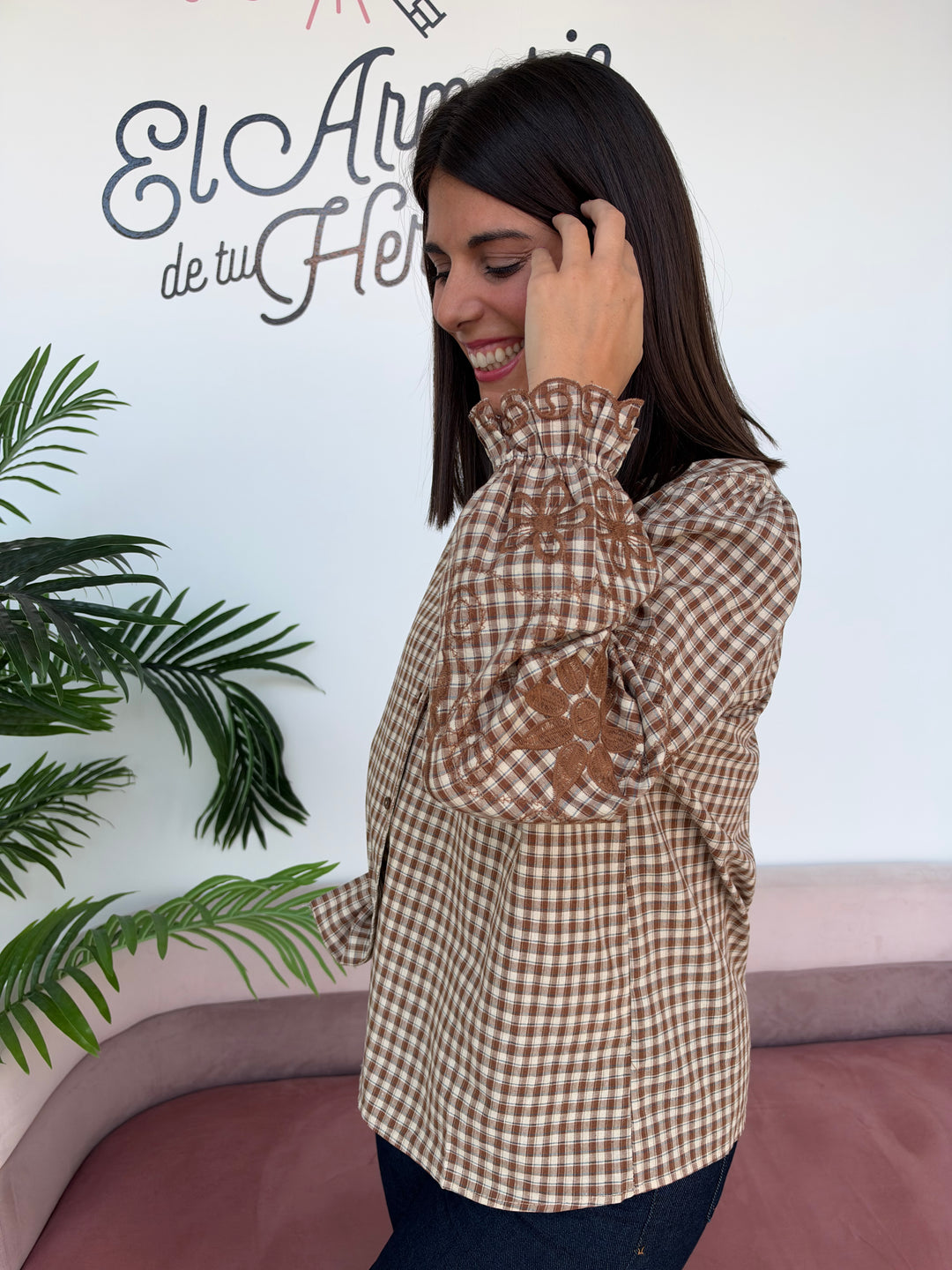 Camisa Melina caqui
