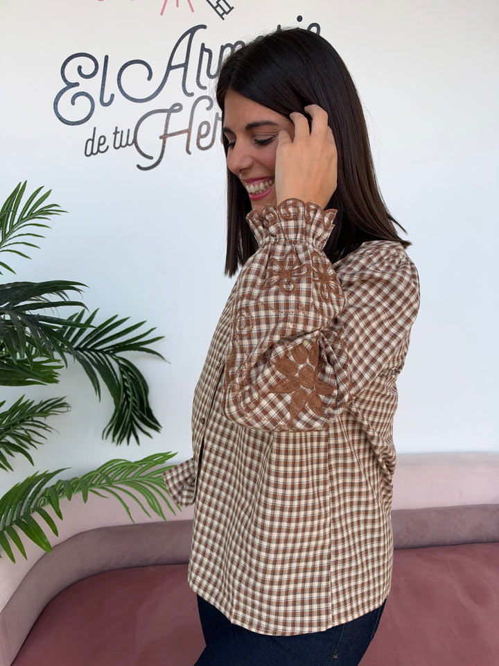 Camisa Melina caqui