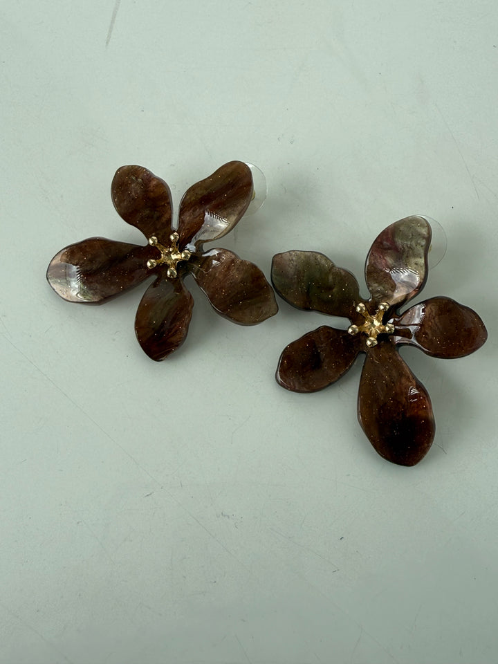 Pendientes Gia marrón (no acero)