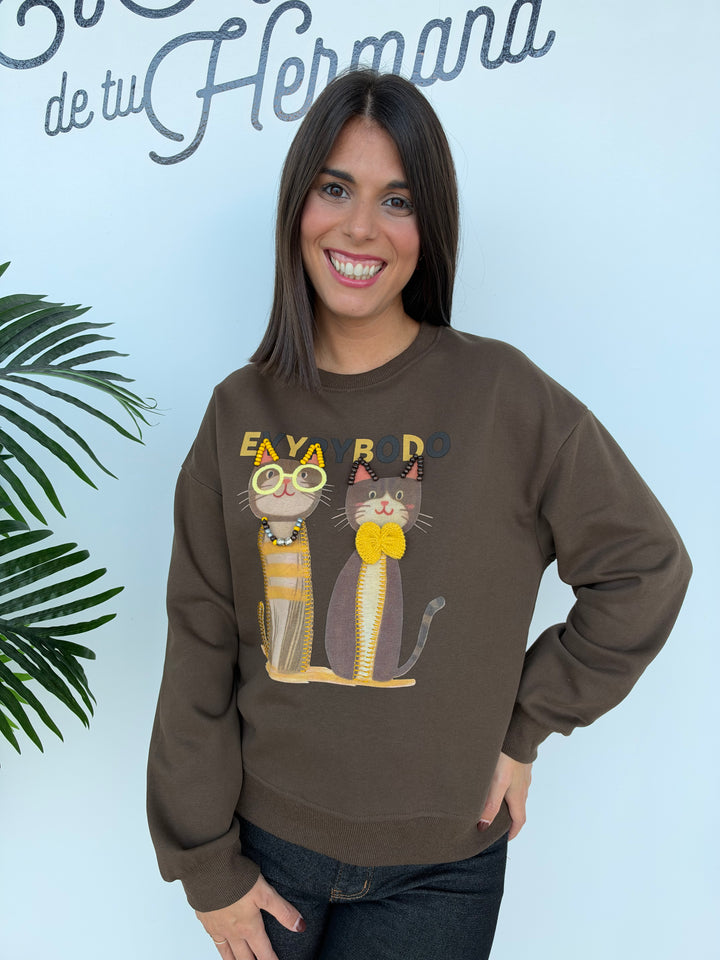 Sudadera Milu marrón
