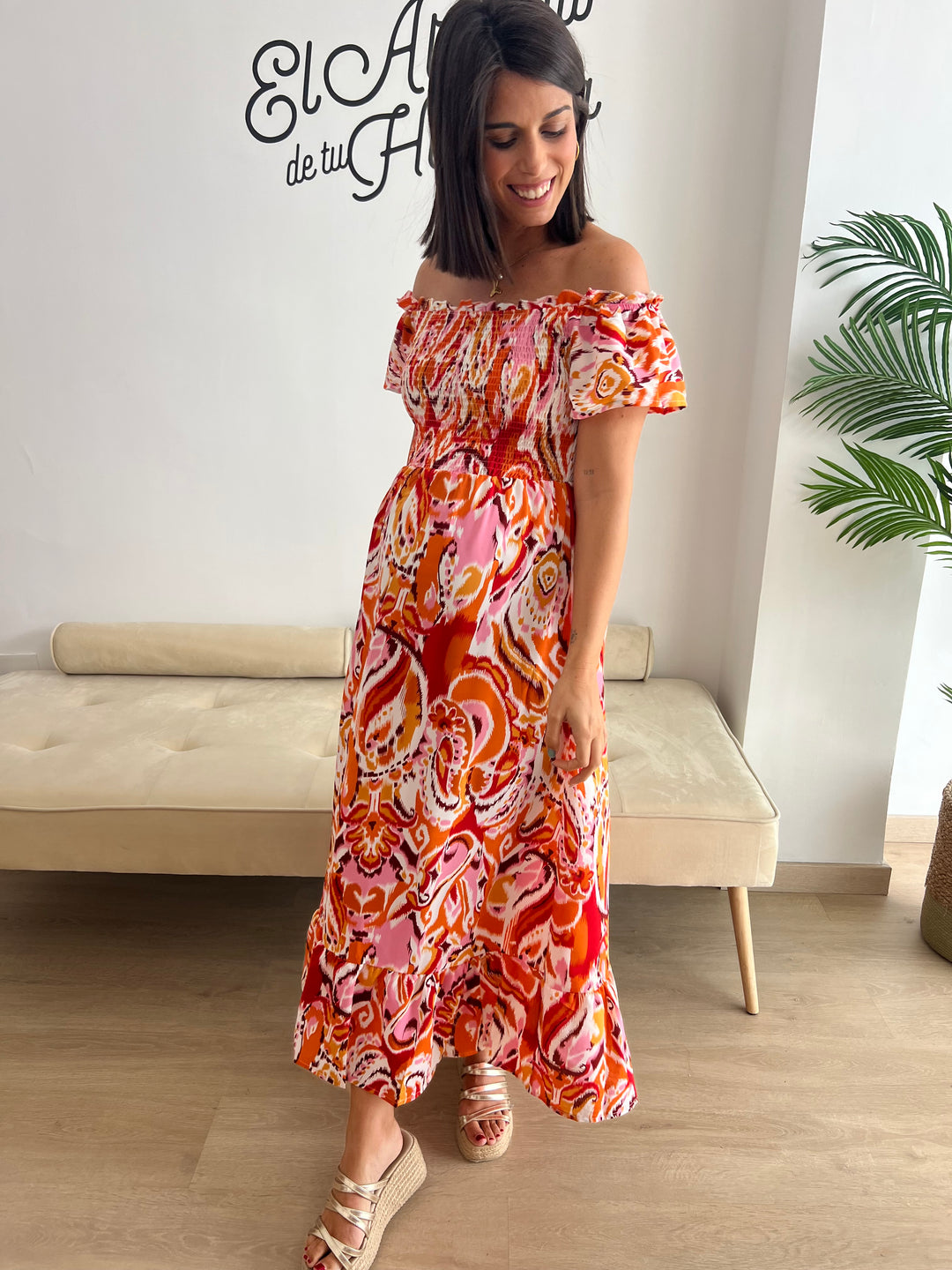 Vestido Norma naranja