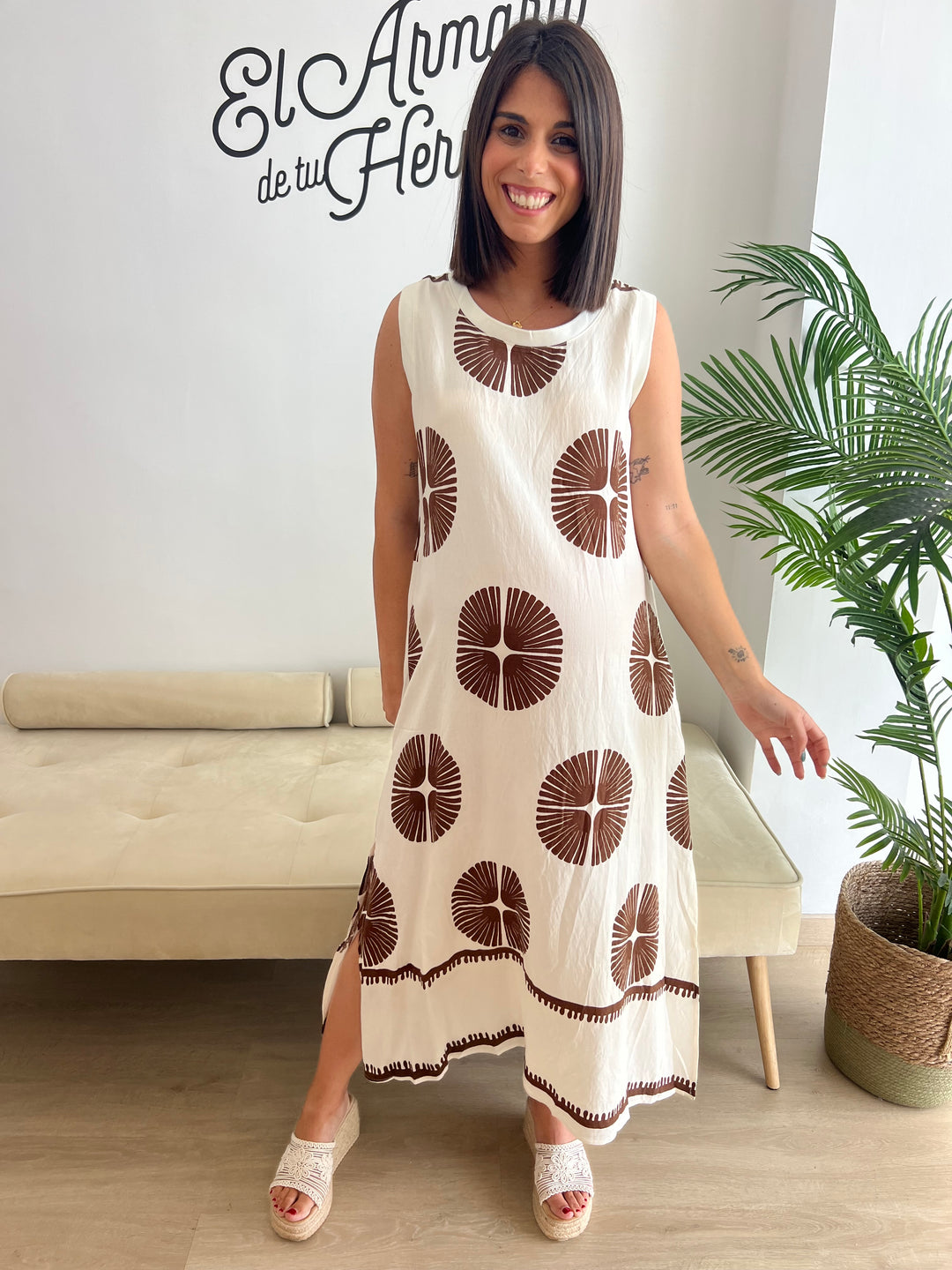 Vestido Mireia marrón