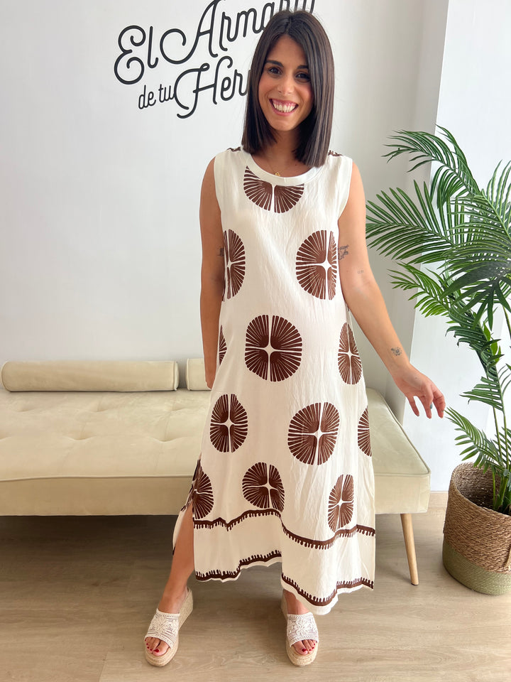 Vestido Mireia marrón
