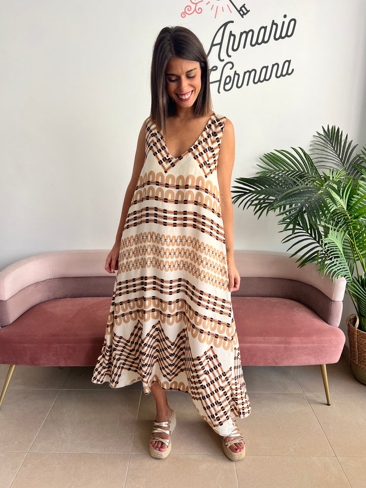 Vestido Tania beige
