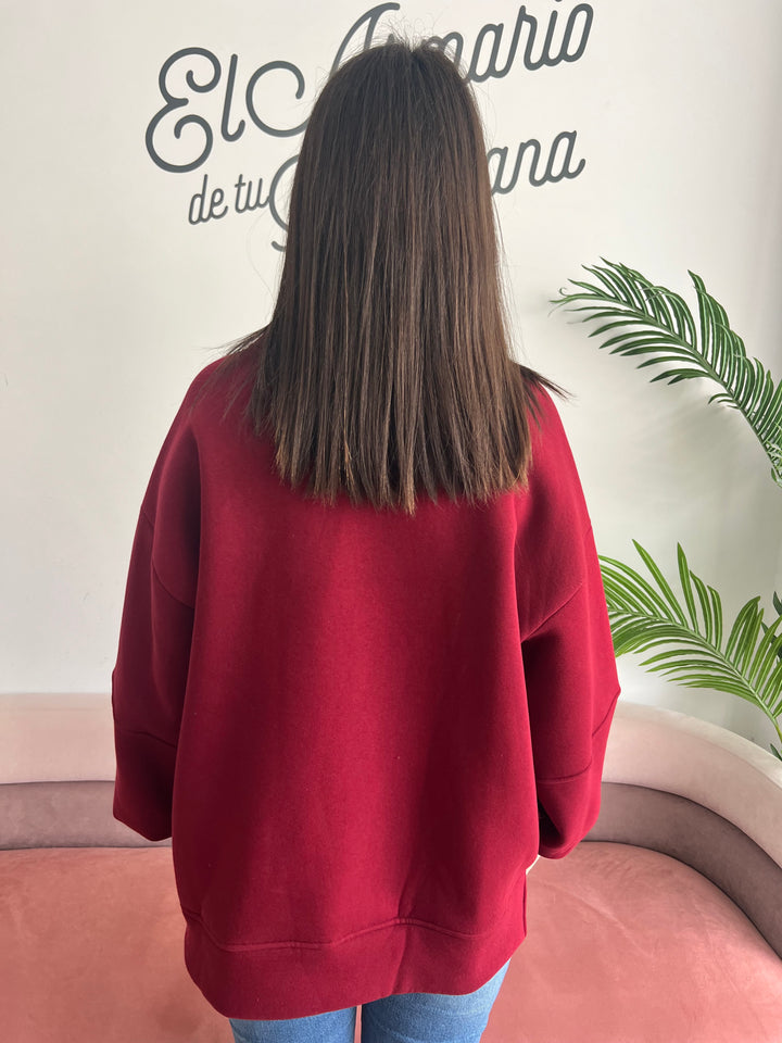 Sudadera Amour burdeos