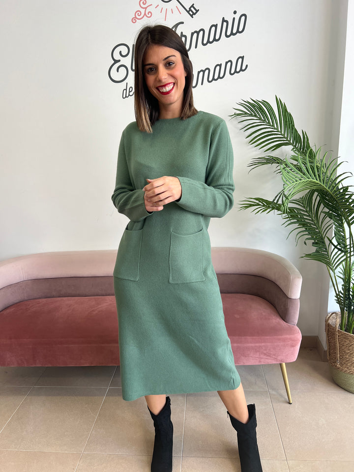 Vestido Lugo verde oscuro