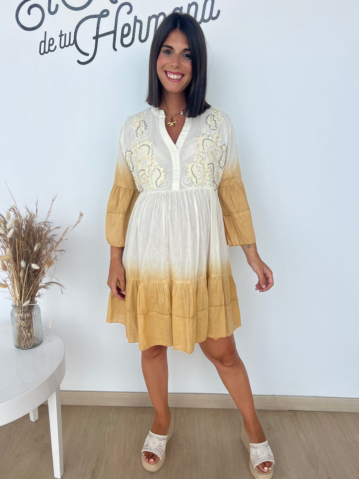 Vestido Miriam beige