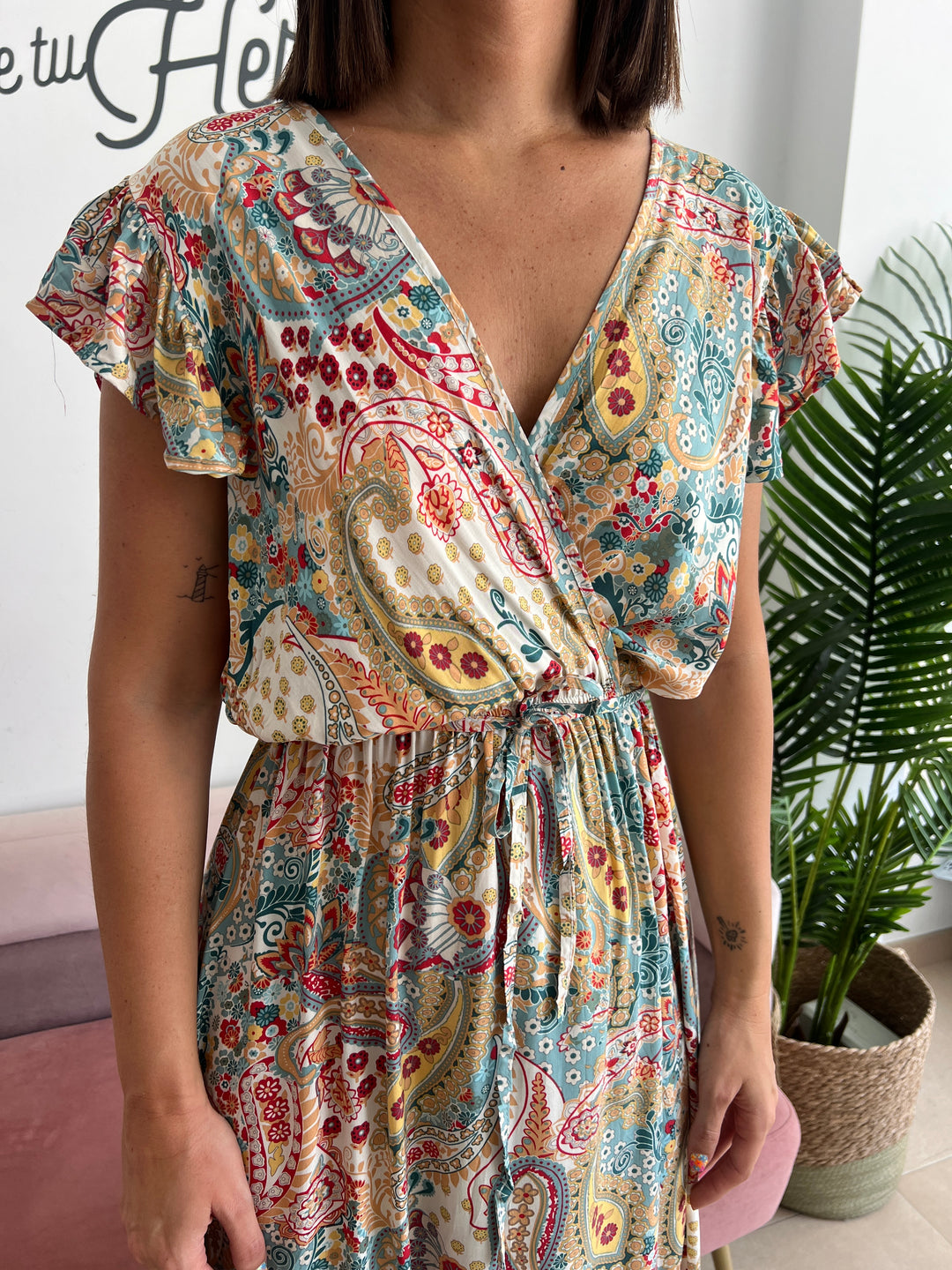 Vestido Griselda aguamarina