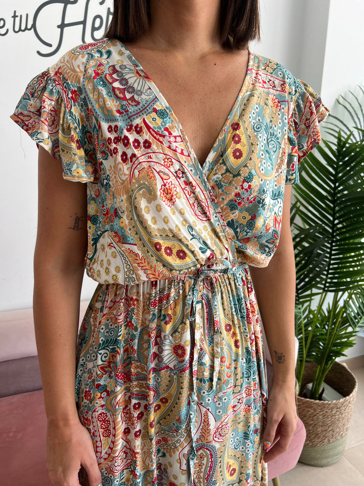 Vestido Griselda aguamarina
