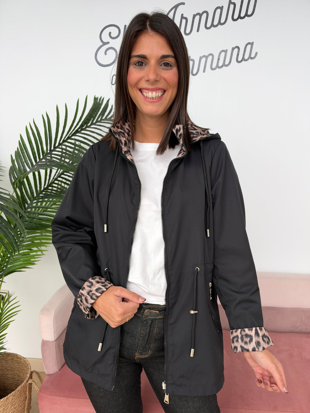 Chaqueta Reversible Rita negro