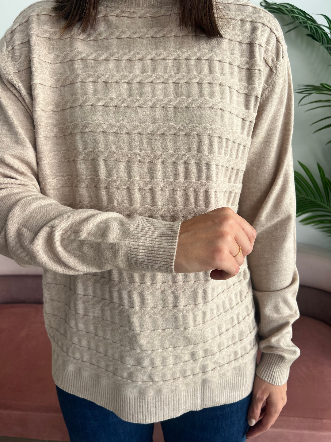 Jersey Angélica beige oscuro