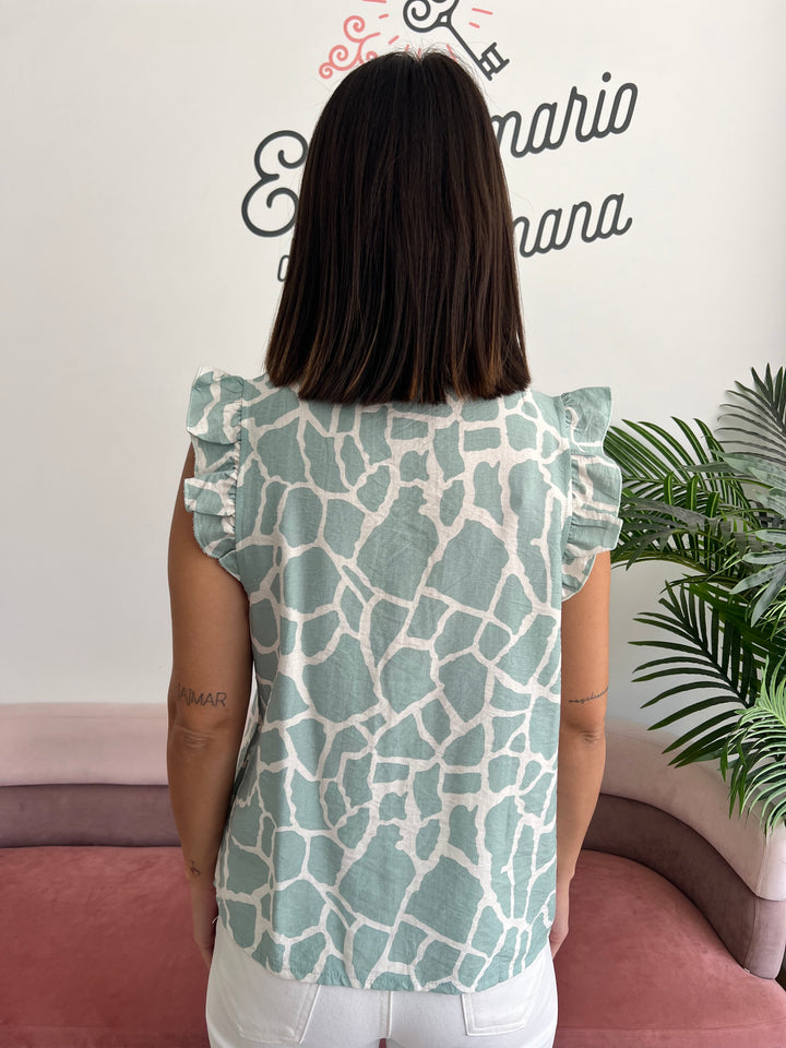 Camisa Cruz aguamarina