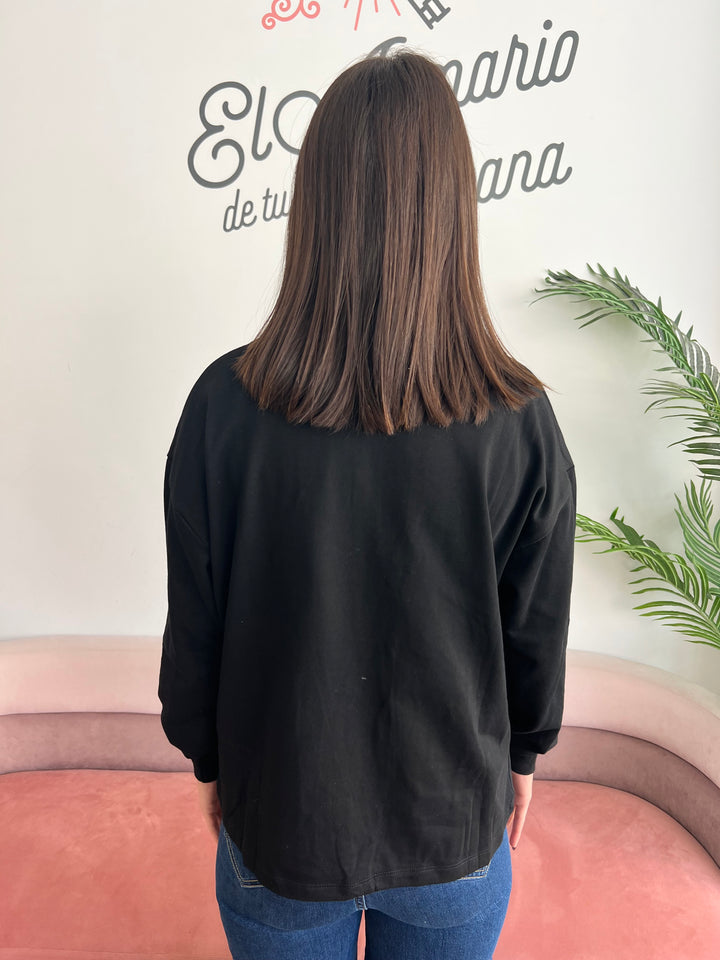 Sudadera Long Road negro