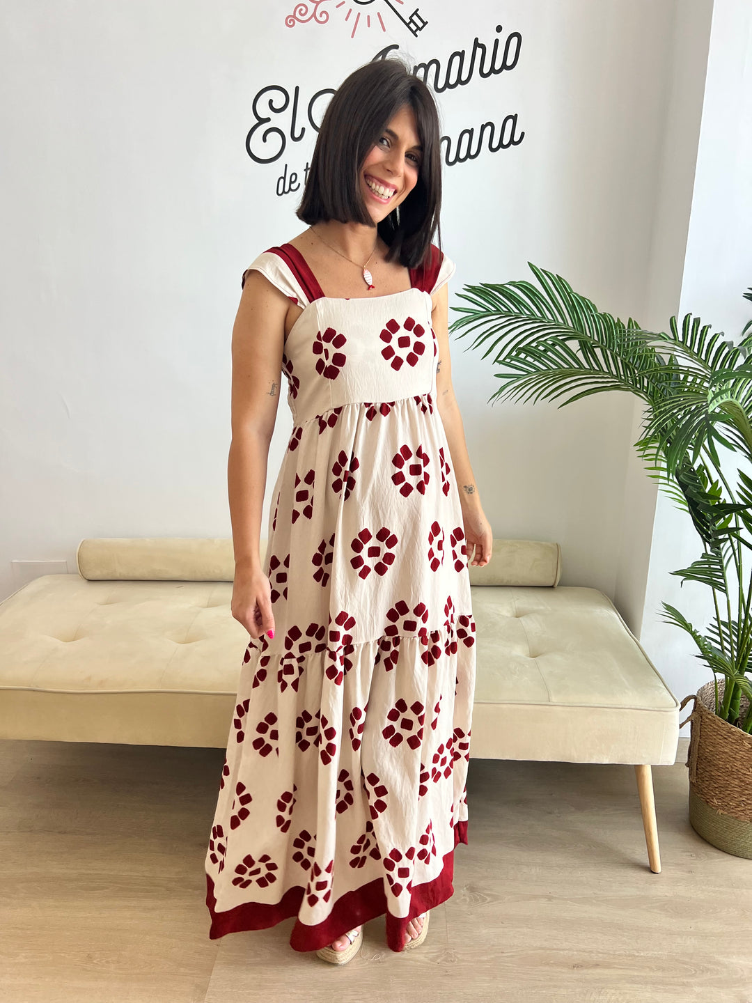 Vestido Kimberly burdeos