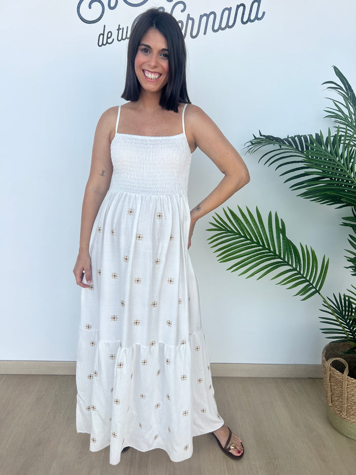 Vestido Mar blanco roto