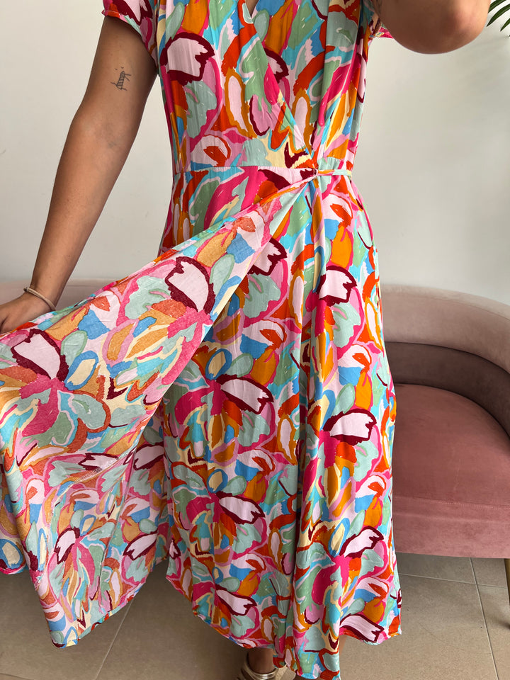 Vestido Isabel fucsia