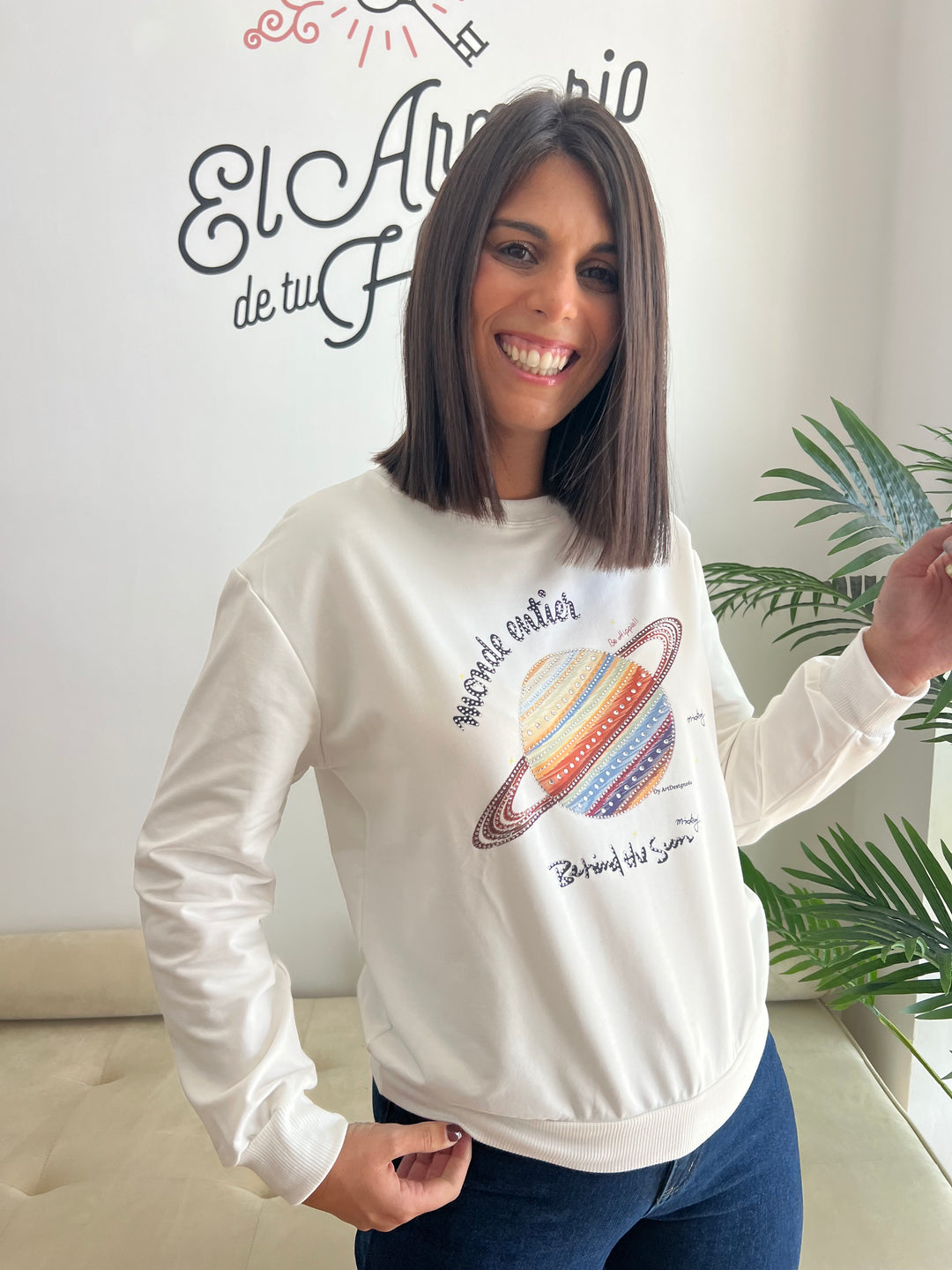 Sudadera Planeta blanco