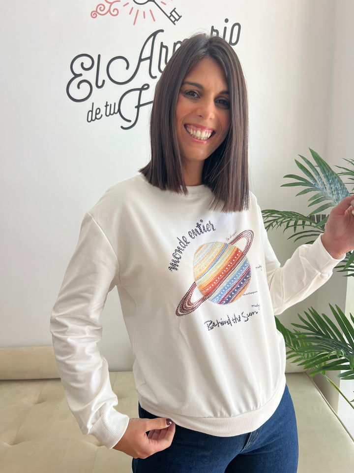 Sudadera Planeta blanco