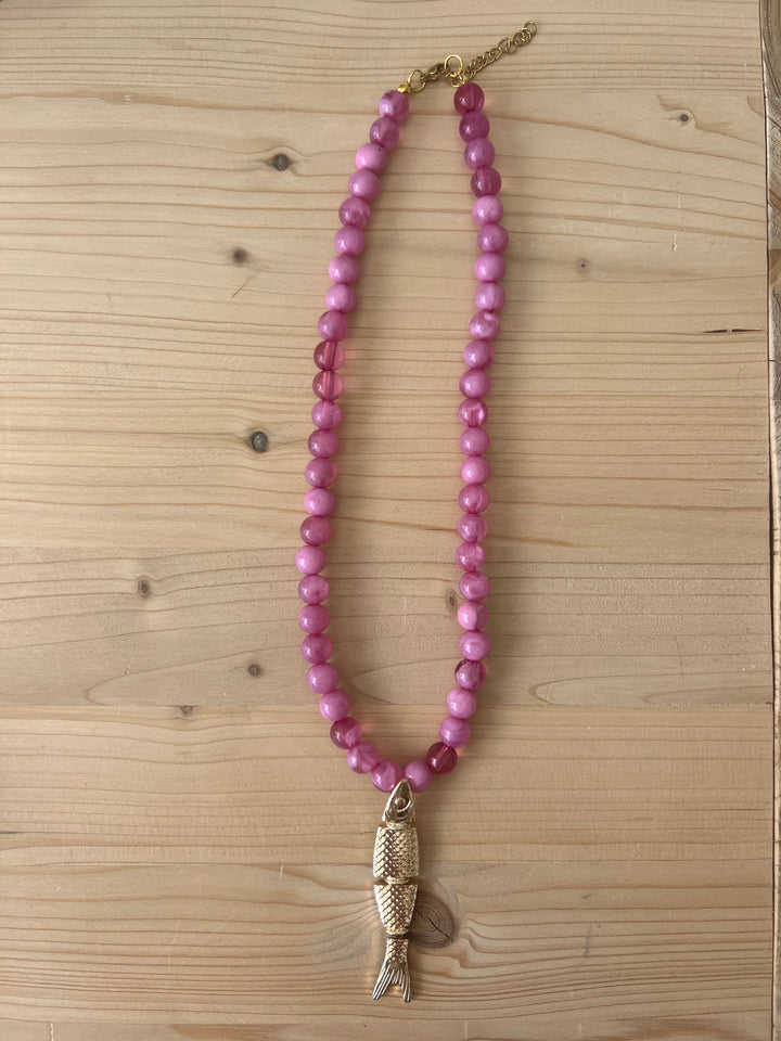 Collar Fish rosa