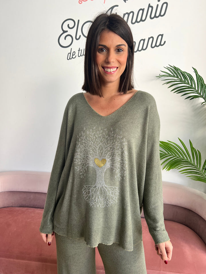 Jersey Árbol verde militar