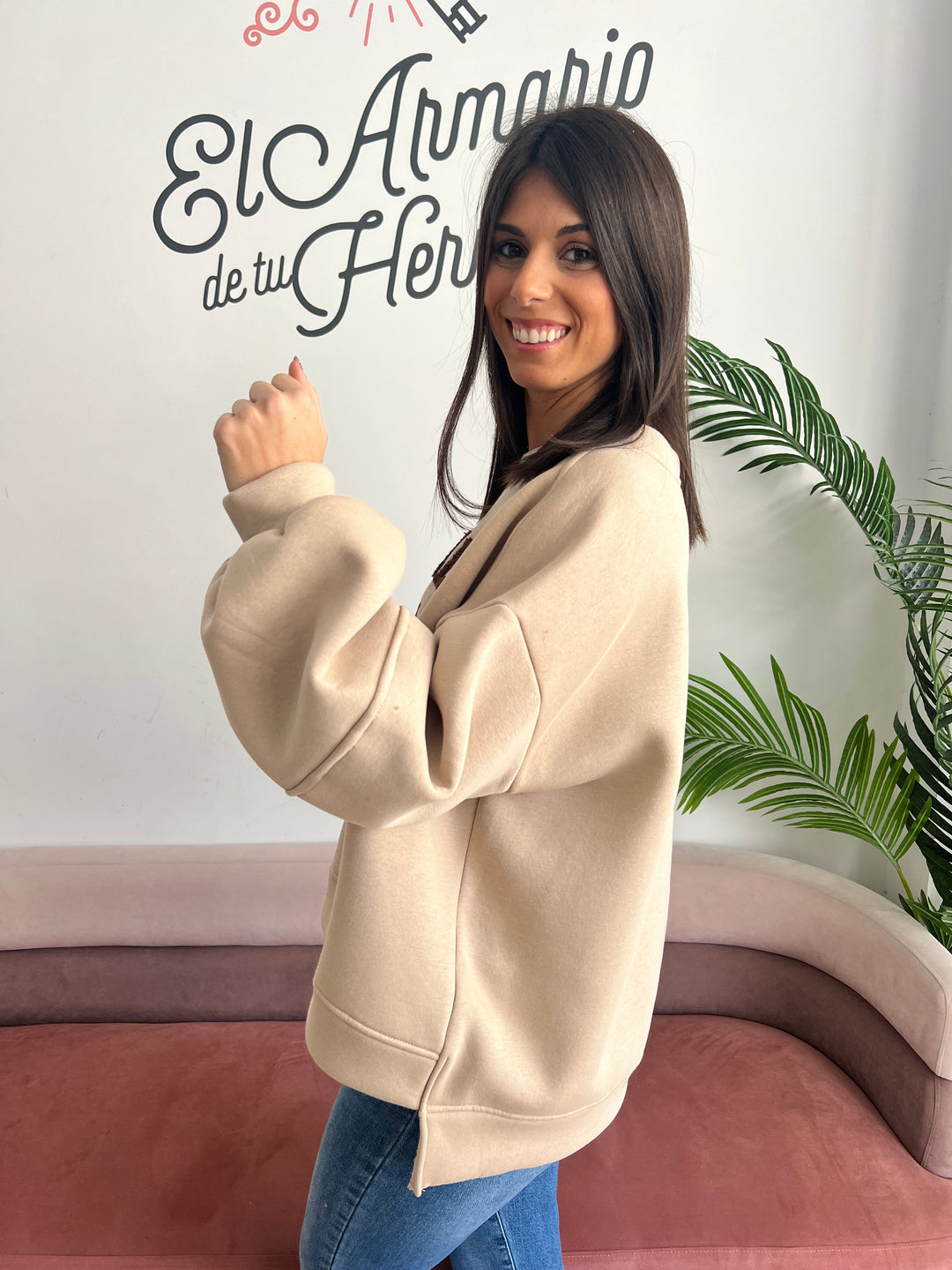 Sudadera Los Ángeles beige