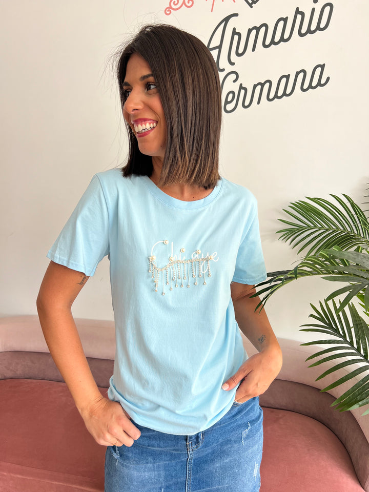 Camiseta Chaye celeste