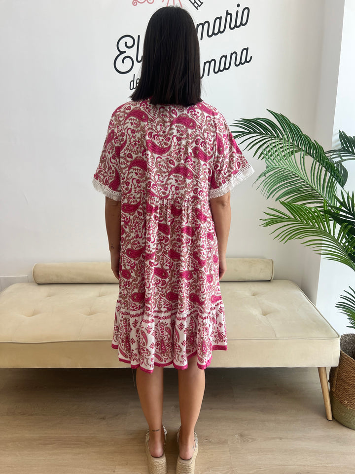 Vestido Luisa fucsia