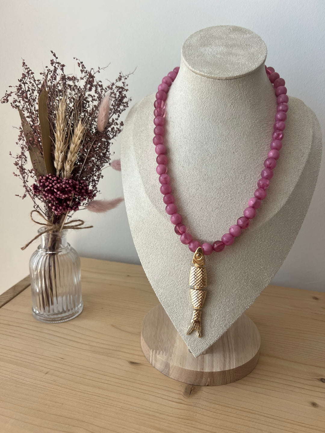 Collar Fish rosa